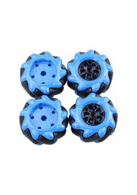 Resim Mecanum Tekerlek Seti 60Mm-K - Mavi 4 Adet 