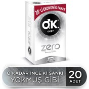 Resim Okey Zero Prezervatif 20'li Ekonomik Paket Aromasız Ekstra İnce Kayganlaştırıcılı Şeffaf 