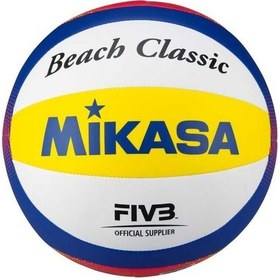 Resim Mikasa Sentetik Deri Plaj Voleybol Topu Bv552c-wybr Sarı - Mavi 