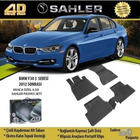 Resim Bmw 3 Seri F30 2012-2019 Sahler 4.5D Havuzlu Paspas Siyah 