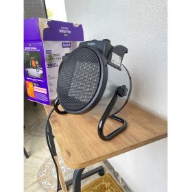 Resim Auhma Fanlı Isıtıcı Elektrikli 3000W Fan 2.5 kg 27X17X28.5 cm Gri Renk Isıtıcı Havayı Kurutmaz 