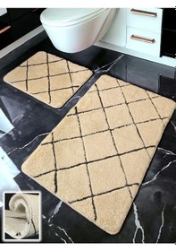 Resim Savera Taş 2li Banyo Paspası 60x100 50x60 Cm Taş 