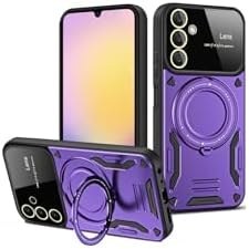 Resim Zipax Samsung Galaxy A54 İle Uyumlu Kılıf Kamera Korumalı Lensli Standlı Azn Joylens Mor 