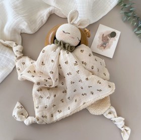 Resim Havlu&Müslin Uyku Arkadaşı TABANI - Yeşil Çiçekli 