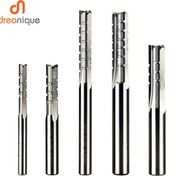 Resim 1 adet Dreanique 3 Ağızlı TCT Düz Karbür Freze Ucu Ahşap İşleme Oyma CNC Kırpma Yuvası Talaş Kırıcı Kontraplak Parmak Freze 