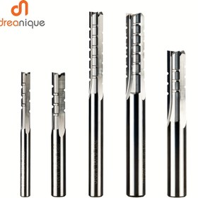Resim 1 adet Dreanique 3 Ağızlı TCT Düz Karbür Freze Ucu Ahşap İşleme Oyma CNC Kırpma Yuvası Talaş Kırıcı Kontraplak Parmak Freze 