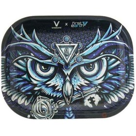 Resim Metal Tepsi Owl 18X14 Cm 