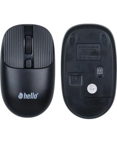 Resim Siyah 1000 Dpı 2.4ghz Kablosuz Bluetooth Mouse, Hello, 3 Butonlu, 