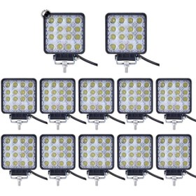 Resim Yağmur 12 Adet 16 Ledli Off Road Sis Farı Çalışma Lambası 12 Volt / 24 v 
