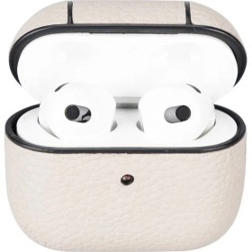 Resim MCM Group Apple Airpods 3.nesil Uyumlu Deri Kılıf Juni Erc3 Bej 