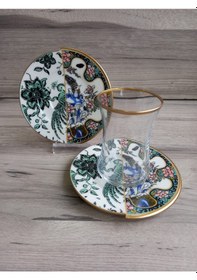 Resim Konyax Seremony 6 Kişilik 12 Parça Çay Seti Renkli 