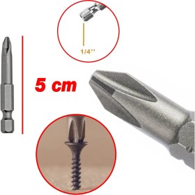 Resim Nzb Mıknatıslı Yıldız Ph2 Bits Uç 50 mm 10'lu Set Kutulu Manyetik 1/4" Matkap Ucu Vidalama 5 cm Uzunluk 