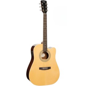 Resim Cort Ad-rwcenat Elektro Akustik Gitar (orta Seviye) | Ladin Kapak, Gül Ağacı (rosewood) Arka Ve Yanlar, Cutaway Gövde Ve Natürel Parlak Bitiş 