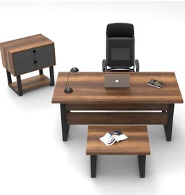 Resim Yurudesign Marken ABC Ofis Büro Masa Takımı Barok-Antrasit 