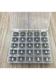 Resim Ev Tipi Aile Dikiş Makinesi Metal Masurası 25 Adet ve Kutusu 