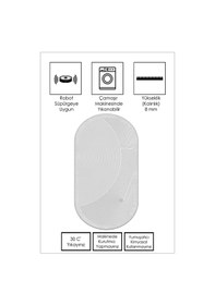 Resim West Home Makinede Yıkanabilir Kaymaz Taban Leke Tutmaz Gri Oval Mutfak Halısı Salon Halısı Ve Yolluk Wh 581 Grey Oval 