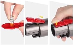 Resim Dyson V8, V10, V11, V15 ile Uyumlu Boru ve Emici Başlık Butonu, Yaylı Mandal 