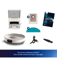 Resim Homerun Akıllı Robot Süpürge 7000 Serisi Aqua Çöp Istasyonlu, Lidar, HEPA11 Filtre 