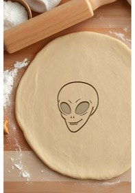 Resim Uzayın Delisi Kurabiye Kalıbı, Hamur Şekillendirici, Bisküvi Kalıbı, Kolay Kesim Ucu Beyaz 