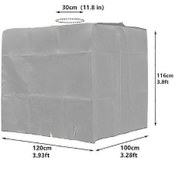 Resim Toz Geçirmez Koruyucu Su Tankı Toz Kapağı 1000l Ibc Kaput Kapağı Kap Folyo Kapağı Gümüş. 