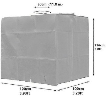 Toz Geçirmez Koruyucu Su Tankı Toz Kapağı 1000l Ibc Kaput Kapağı Kap Folyo Kapağı Gümüş.
