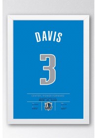 Resim Anthony Davis Forma Çerçeveli Tablo - Nba Dallas Mavericks Jersey 