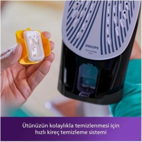 Resim Philips DST-7022 1100 Watt Buharlı Ütü Siyah-Kırmızı 