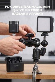 Resim PDX Universal Magic Arm | Işık ve Mikrofon Bağlantı Aparatı 