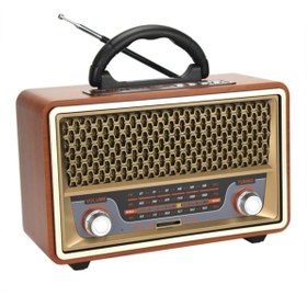 Resim ULTRATEKNO Nostaljik Görünümlü Ahşap Radyo Bluetooth Hoparlör Fm Usb Tf Bt5.0 Ut-157bt 