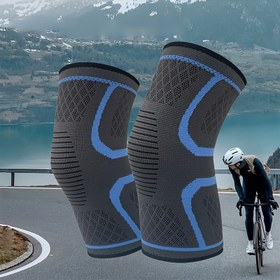 Resim 2 adet Siyah ve Mavi Örgü Basınç Etekleri - Polyester, Esnek, Nefes Alabilen, Koşu, Bisiklet ve Çeşitli Sporlar İçin İdeal, Spor Basınç Ekipmanı|Esnek Örgü Kumaş|Polyester Elyaf 