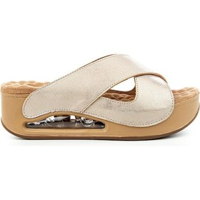 Resim Muya Penelope Anatomik Air Max Tabanlı Topuk Dikeni Kadın Terlik Altın 