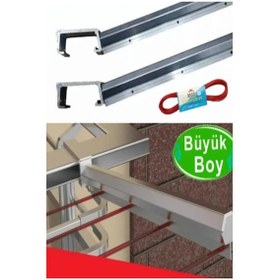 Resim Kare Alüminyum Balkon Çamaşırlık Kurutmalık Çamaşır Askısı İp Hediyeli Ck-0130 Gri 