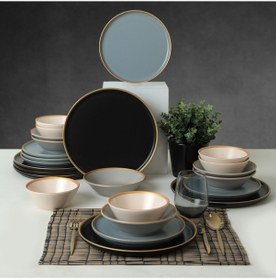 Resim Keramika Safir Gri Yemek Takımı 6 Kişilik 24 Parça 624-995 