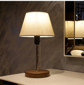 Resim Homing Sera Ahşap Ayaklı Abajur Ayd-2647 Kahverengi 