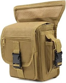 Resim Eawfgtuw Su geçirmez Motosiklet Bel ve Bacak Çantası erkek 600D Oxford Kumaş Sürme Kalça Bum Paketi Yan Kılıfı Haki Seyahat için 