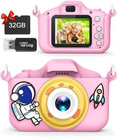 Resim VARSTHREE Çocuk Kamerası 1080p HD, 32 GB SD Kartlı Selfie Dijital Kamera, Doğum Günü ve Noel Hediyesi 