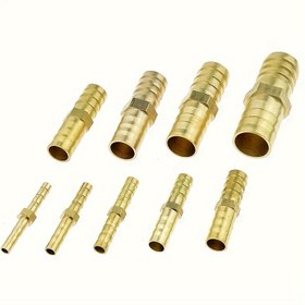 Resim Bakır Boru Düz Hortum Bağlantısı Evrensel Uyumluluk Hava Su Yakıt Boru Adaptörleri, Metal Pnömatik Bağlantı Elemanları, Borular için Avrupa ve Amerikan Standartları - 3mm ila 25mm Dış Çap Paketi 