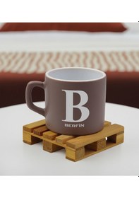 Resim Bk Gift Kişiye Özel İsimli Mat Gri Renkli Middle Çay & Kahve Fincanı-3, Arkadaşa Hediye, Sevgiliye Hediye, Doğum Günü Hediyesi Kobitmeyencom32512 Bk G 