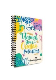 Resim Faber Castell Pp Kapak Grafiti Spiralli Defter 80 Yp Çizgili 5075 000427-creative 