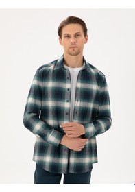 Resim Pierre Cardin Erkek Yeşil Gömlek Desenli 50293738-vr054 Yeşil 