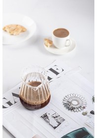 Resim Isıya Dayanıklı Ocakta Kullanmaya Uygun Lüks Borusilikat Cam Cezve 400 Ml 