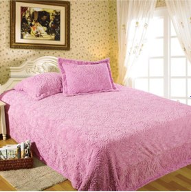 Resim Maxstyle Rose Fuluffy Pudra Soft Yatak Örtüsü 