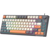 Resim Maiyame Abs Plastik Renkli Arkadan Aydınlatmalı 81 Tuşlu Kablolu Usb Oyun Klavyesi - Mavi, Alacakaranlık, Menekşe 