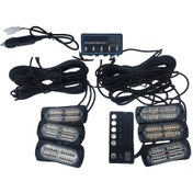 Resim 17 Fonksiyonlu Çakar Lamba 12-30v 24 Led 6 Adet Sarı Sarı Set / Lapa549-1 