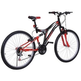 Resim Belderia Tec Master 26 Jant 21 Vites Çift Amortisörlü Dağ Bisikleti 48 Cm Siyah / Kırmızı Siyah - Yeşil 