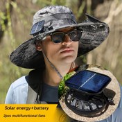 Resim 1 Adet Güneş Enerjili Çift Fanlı Şapka, USB Şarj Özellikli, Dahili Lityum Pil - Geniş Kenarlı, Kampçılık, Plaj ve Doğa Yürüyüşü İçin Taşınabilir Soğutucu Fan - Erkekler ve Kadınlar için Yaz Aksesuarı, Ayarlanabilir Uyumlu, Yüksek Kaliteli Yapım, Dayanıklı Tasarım, Seyahat ve Outdoor Aktiviteler 