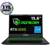 Resim Abra A5 V20.2.3 i5 13500H 15.6" 16 GB RAM 500 GB SSD 6 GB RTX 4050 FHD 144 Hz W11H Gaming Laptop Monster