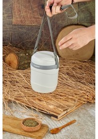 Resim Cooker 3146 Gri Lüx 1,2 Litre Çelik Hazneli 3'lü Yemek Termosu 