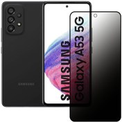 Resim Samsung Galaxy A53 Hayalet Privacy Gizli Cam Ekran Koruyucu Siyah 