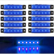 Resim Parmak LED 12 ve 24 Volt Çalışma Özelliği Su Geçirmez (10 Adet)Mavi 